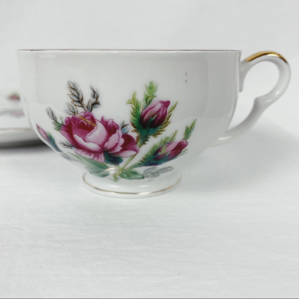 Vintage Tea & Toast Snack Plate and Teacup Set - Picture 3 of 6